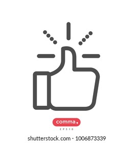 thumbs up vector icon, like symbol
