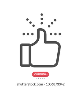 thumbs up vector icon, like symbol