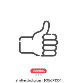 thumbs up vector icon, like symbol