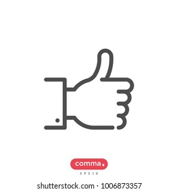 thumbs up vector icon, like symbol