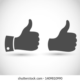 Thumbs up vector icon set