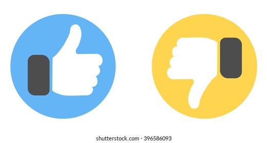 Thumbs up vector icon for social media websites and mobile apps.
