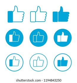 Thumbs up vector icon, trendy symbol isolated on white background for web or mobile app
