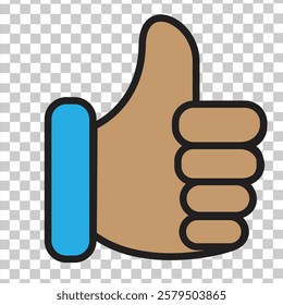thumbs up vector illustration design,thumbs up vector,agree sign,brown and blue color