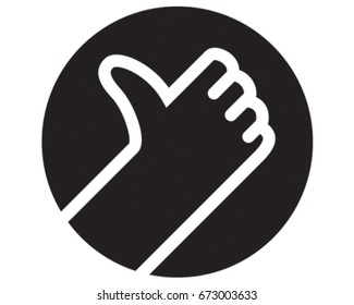 Thumbs Up Vector Illustration. Positive Icon.