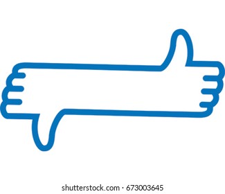 Thumbs Up Vector Illustration. Positive Icon.