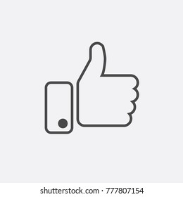 thumbs up vector for likes websites and channels vector