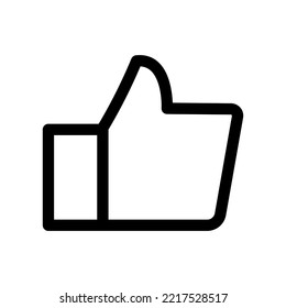 thumbs up vector thin line icon