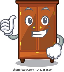Thumbs up wardrobe in the a character shape