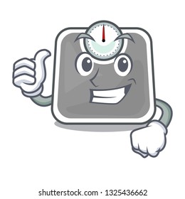 Thumbs up weghit cartoon scale the health room
