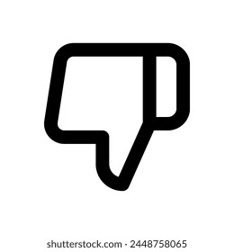 Symbol "thumbs_down_dislike". Einfache Vektorgrafik