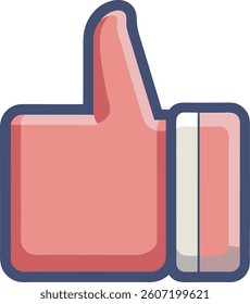 Thumbs-Up Icon with Gradient Colors