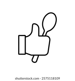 thumbsup icon Simple outline illustration