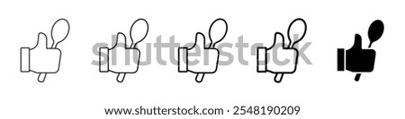 thumbsup icon Simple thin line logo set