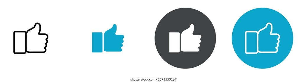 thumbsup icon Vector illustration in black