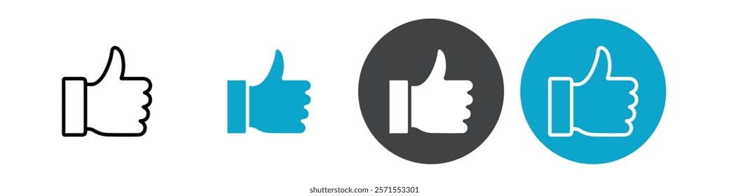 thumbsup icon Vector illustration in black