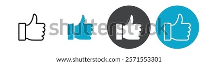 thumbsup icon Vector illustration in black