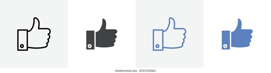 thumbsup icon vector set use for web ui or app