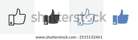 thumbsup icon vector set use for web ui or app