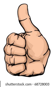 thumbs-up an illustration of a human hand giving the thumbs-up