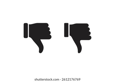 Thumbs-up and thumbs-down sign symbol vector illustration on white background