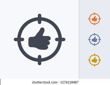 Thumbs-Up Within Target - Pastel Stencyl Icons. A professional, pixel-aligned icon.