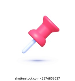 Thumbtack 3d, gran diseño para cualquier propósito. Ilustración gráfica del vector