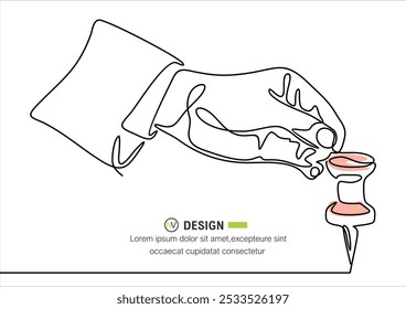 Thumbtack hold in hand human. Paper push pins. Isolated on background. Vector illustration