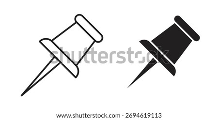 Thumbtack icon concept. Logo symbol for web and mobile. Pixel Perfect.
