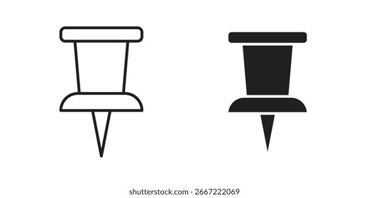 Thumbtack icon. doodle graphics vectors