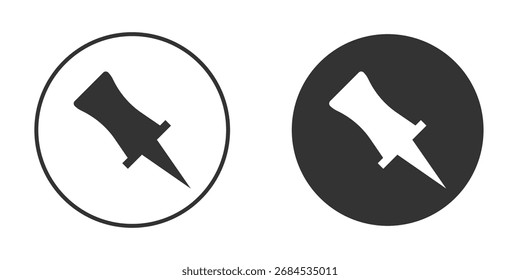 Thumbtack icon flat. Illustration isolated vector sign symbol