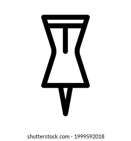 thumbtack icon or logo isolated sign symbol vector illustration - high quality black style vector icons
