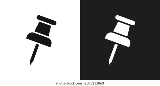 Icono de Thumbtack logotipo conjunto Vector