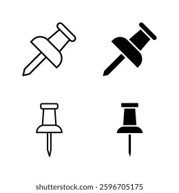thumbtack icon set color editable