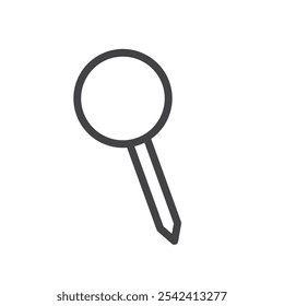 Thumbtack-Symbol Symbol Symbol-Zeichen im ausgefüllten Stil