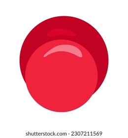 Thumbtack icon. Thumb tack office supply. Pin button with flat head for attaching papers, memos and notes to boards in offices, schools or homes. Isolated vector illustration on white.