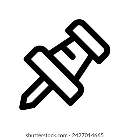 Thumbtack-Symbol. Vektorliniensymbol für Ihre Website, Ihr Handy, Ihre Präsentation und Ihr Logo-Design.
