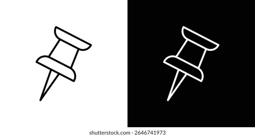 Thumbtack icon vector simple element illustration editable