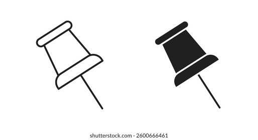 Thumbtack icons graphics set vectors