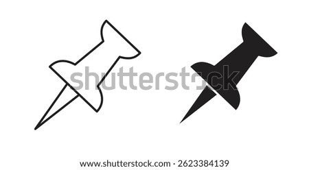 Thumbtack icons on white background for web