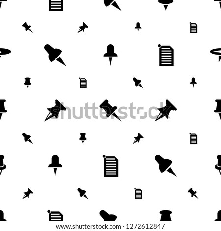 thumbtack icons pattern seamless white background. Included editable filled pin, paper pin icons. thumbtack icons for web and mobile.