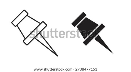Thumbtack icons for use web design,logo.Symbol illustration.