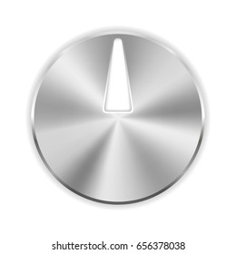 Thumbtack. Iron stationery pin. Vector 3d illustration isolated on white background