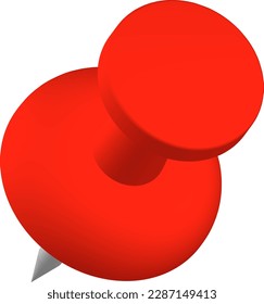 A thumbtack isolated vector illustration.