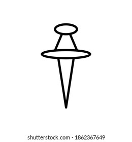 Thumbtack line icon. simple design editable. design vector illustration