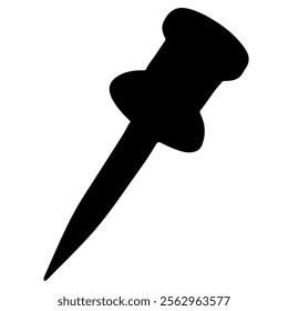 Thumbtack silhouette vector icon sign symbol illustration design.
