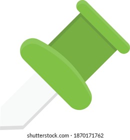 thumbtack vector flat colour icon