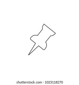 thumbtack vector icon outline