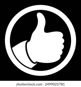 Thumb-up icon set. It includes like, favorite, admire, endorse, and more icons. Thumbs up and thumbs down circle emblems. Thumbs Up Icon Set Silhouette. Like Icon. like Sign. Finger up. Silhouette.