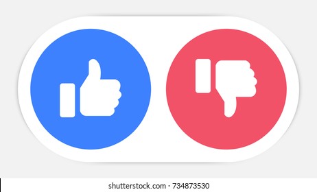 Thump up and thump down hands icon, vector illustration